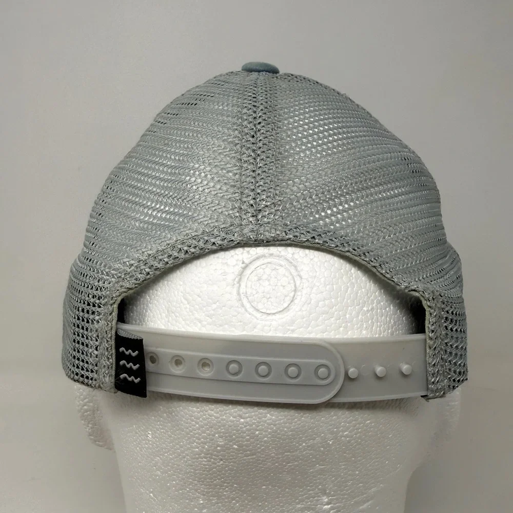 Free Fly Trucker Hat Mens Blue Grey Mesh Snapback Adjustable Logo Patch Cap